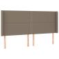 Preview: Boxspringbett mit Matratze & LED Taupe 200x200 cm Stoff