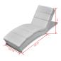 Preview: Chaiselongue Weiß Kunstleder 