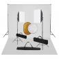 Preview: ARDEBO.de - Fotostudio-Set mit Softboxen, Hintergrundsystem und Reflektor