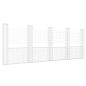Preview: Gabionenkorb U-Form mit 5 Säulen Eisen 500x20x200 cm