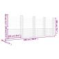 Preview: Gabionenkorb U-Form mit 5 Säulen Eisen 500x20x200 cm
