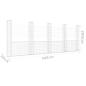 Preview: Gabionenkorb U-Form mit 5 Säulen Eisen 500x20x200 cm