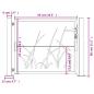 Preview: Gartentor Anthrazit 100x75 cm Stahl Gras-Design