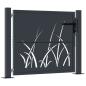 Preview: Gartentor Anthrazit 100x75 cm Stahl Gras-Design