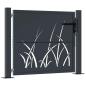 Preview: Gartentor Anthrazit 100x75 cm Stahl Gras-Design