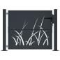 Preview: Gartentor Anthrazit 100x75 cm Stahl Gras-Design