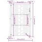 Preview: Gartentor Anthrazit 105x155 cm Stahl Quadratisches Design