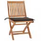 Preview: Klappbare Gartenstühle mit Kissen 8 Stk. Massivholz Teak