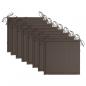 Preview: Gartenstühle 8 Stk. mit Taupe Kissen Massivholz Teak