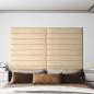 Preview: ARDEBO.de - Wandpaneele 12 Stk. Creme 90x15 cm Stoff 1,62 m²