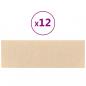 Preview: Wandpaneele 12 Stk. Creme 90x30 cm Stoff 3,24 m²