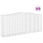 Preview: Gabionen mit Hochbogen 9 Stk. 400x50x160/180cm Verzinktes Eisen