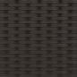 Preview: Doppel-Sonnenliege mit Dach und Auflagen Schwarz Poly Rattan