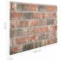 Preview: 3D-Wandpaneele 11 Stk. Dunkelbraun & Grau Backstein-Optik EPS
