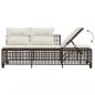 Preview: 3-tlg. Garten-Ecksofa-Set mit Kissen Braun Poly Rattan