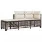 Preview: 3-tlg. Garten-Ecksofa-Set mit Kissen Braun Poly Rattan