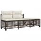 Preview: 3-tlg. Garten-Ecksofa-Set mit Kissen Braun Poly Rattan