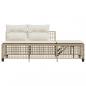 Preview: 3-tlg. Garten-Ecksofa-Set mit Kissen Beige Poly Rattan