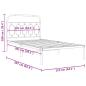 Preview: Bettgestell mit Kopfteil Metall Schwarz 107x203 cm