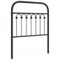Preview: Kopfteil Metall Schwarz 75 cm