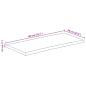 Preview: Tischplatte mit Baumkante 140x60x2,5 cm Massivholz Mango