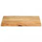 Preview: Tischplatte mit Baumkante 80x60x3,8 cm Massivholz Mango