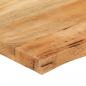 Preview: Tischplatte mit Baumkante 80x60x3,8 cm Massivholz Mango