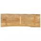 Preview: Tischplatte mit Baumkante 140x40x3,8 cm Massivholz Mango