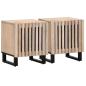 Preview: ARDEBO.de - Nachttische 2 Stk. 40x34x46 cm Gebleichtes Massivholz Mango