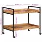 Preview: Küchenwagen 80x55x70 cm Raues Massivholz Mango