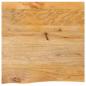Preview: ARDEBO.de - Tischplatte mit Baumkante 40x40x2,5 cm Massivholz Mango
