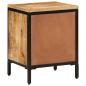 Preview: Nachttisch mit 2 Schubladen 40x35x53 cm Raues Massivholz Mango