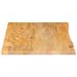 Preview: Tischplatte mit Baumkante 80x60x2,5 cm Massivholz Mango