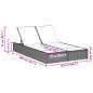 Preview: Doppel-Sonnenliege mit Kissen Schwarz Poly Rattan