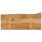 Preview: Tischplatte mit Baumkante 90x20x2,5 cm Massivholz Mango