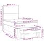 Preview: Boxspringbett mit Matratze Dunkelbraun 90x200 cm Stoff