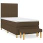Preview: Boxspringbett mit Matratze Dunkelbraun 90x190 cm Stoff
