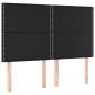 Preview: Boxspringbett mit Matratze Schwarz 140x190 cm Kunstleder