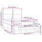 Preview: Boxspringbett mit Matratze Schwarz 140x190 cm Kunstleder