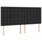 Preview: Boxspringbett mit Matratze Schwarz 180x200 cm Kunstleder