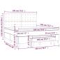 Preview: Boxspringbett mit Matratze Schwarz 180x200 cm Kunstleder