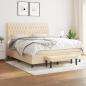 Preview: ARDEBO.de - Boxspringbett mit Matratze Creme 180x200 cm Stoff