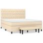 Preview: Boxspringbett mit Matratze Creme 180x200 cm Stoff
