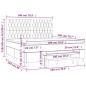 Preview: Boxspringbett mit Matratze Creme 180x200 cm Stoff