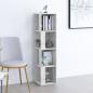 Preview: ARDEBO.de - Eckregal Betongrau 33x33x132 cm Holzwerkstoff