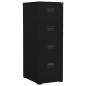 Preview: ARDEBO.de - Aktenschrank Schwarz 46x62x133 cm Stahl