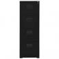 Preview: Aktenschrank Schwarz 46x62x133 cm Stahl