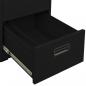 Preview: Aktenschrank Schwarz 46x62x133 cm Stahl