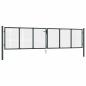 Preview: Mesh-Gartentor Verzinkter Stahl 400 x 125 cm Grau