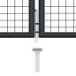 Preview: Mesh-Gartentor Verzinkter Stahl 400 x 125 cm Grau